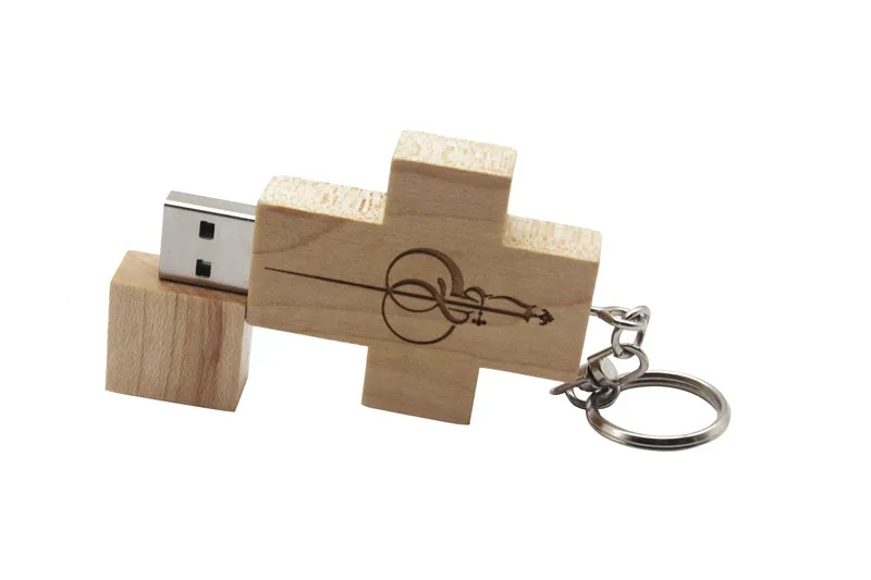 JASTER USB 3,0 логотип клиента деревянный Флешка usb-накопитель в виде деревянного Креста флеш-накопитель карта памяти 8 ГБ 16 ГБ 32 ГБ флеш-накопитель брелок подарок