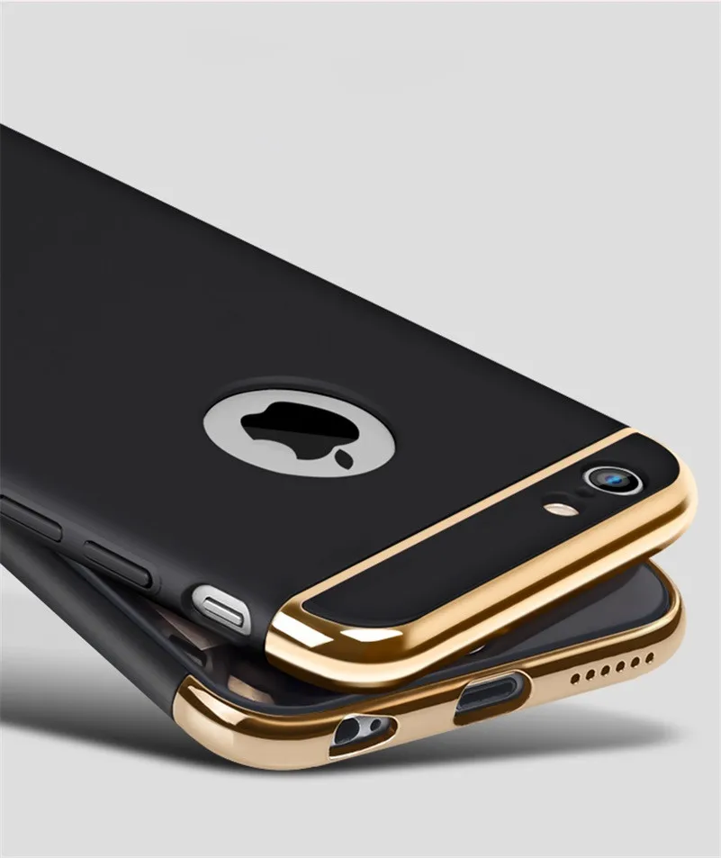 Чехол для iPhone 6, чехол для iPhone 6S i6, 3 в 1, позолоченный ПК Жесткий Чехол для iPhone 6, защитный чехол для телефона