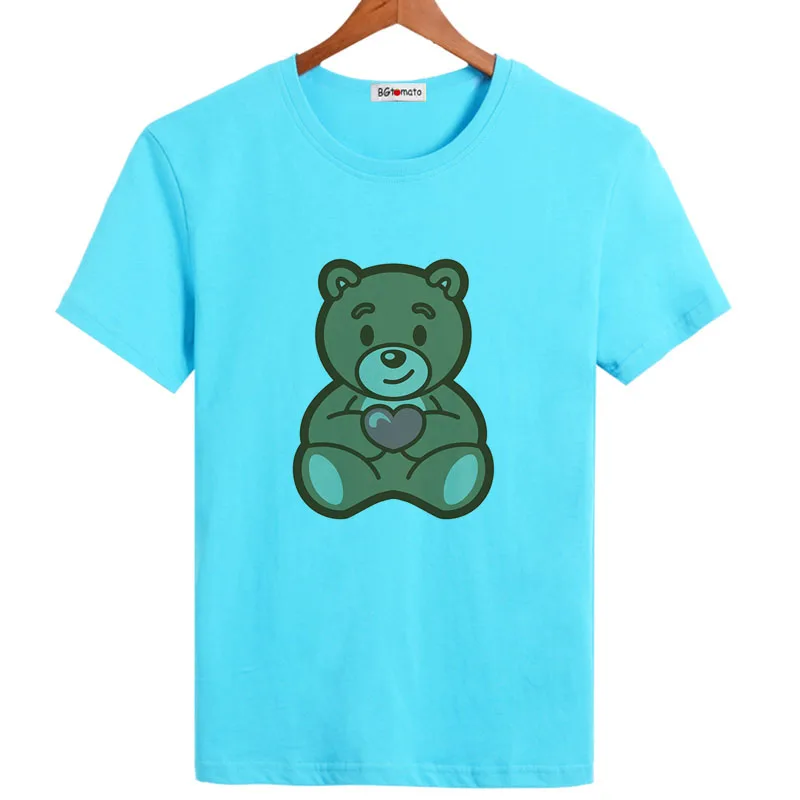 BGtomato Teddy футболка с медведем популярная Стильная Милая для мужчин дешевая