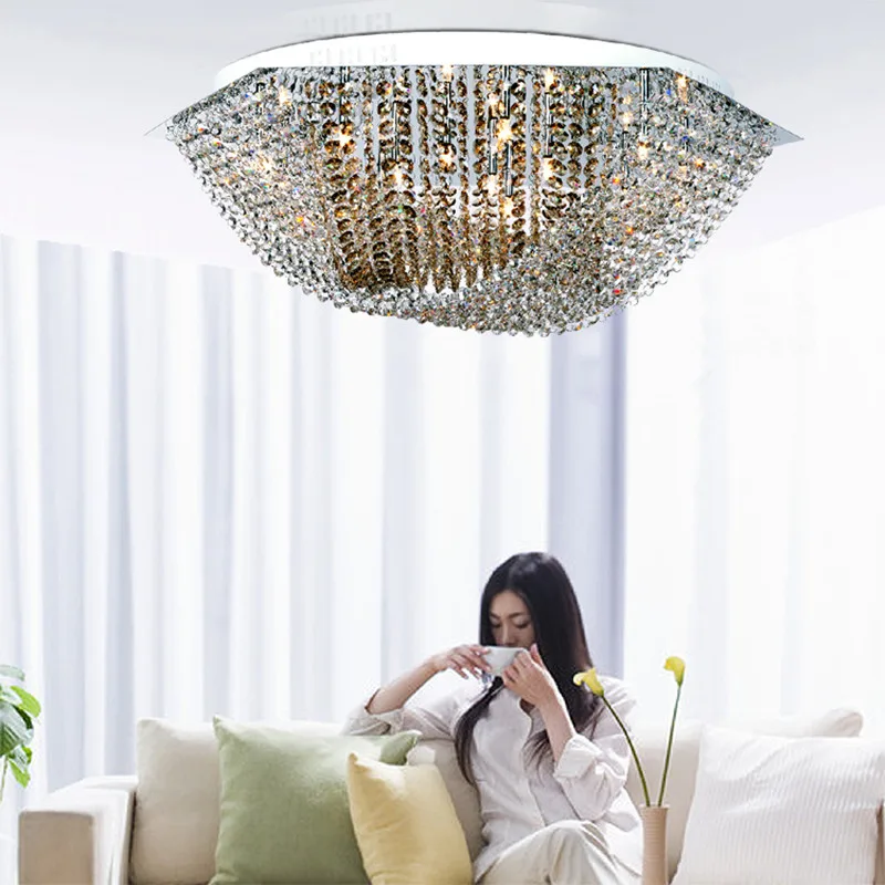 Поверхность шестиугольник Полный Кристалл светодиодные потолочные светильники