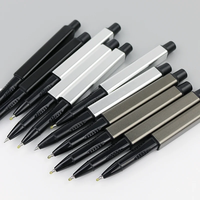 200 шт./лот оптовая продажа металлическая гелевая ручка с натяжным колпачком