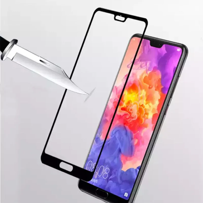 2pcs Tempered Glass For Huawei P20 Lite Case Full Cover Screen Protector Protective Safety Tremp On P 20 Light P20lite 5.84 | Мобильные