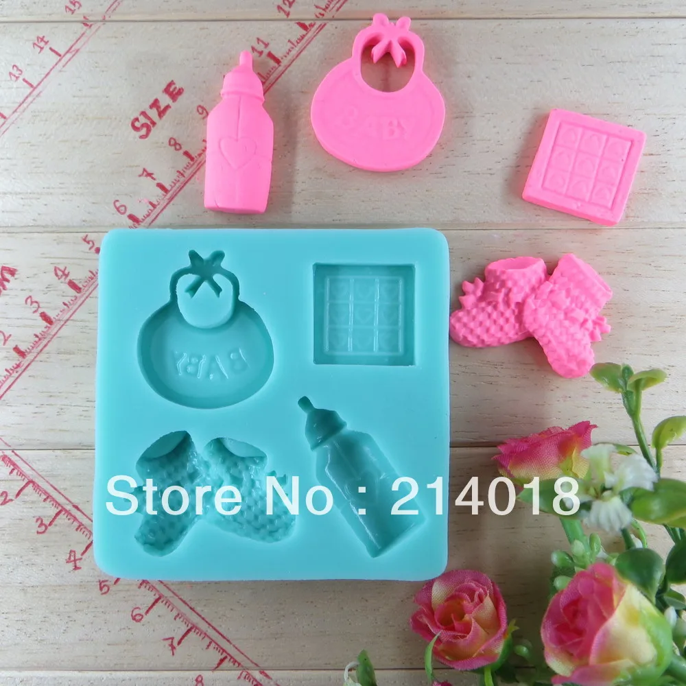 

Hot Sale Bottle/shoes/baby Shaped Chocolate Silicone Mold Fondant Cake Tools Soap Mold Sugarcraft Cake Decoration (si207) Moulds