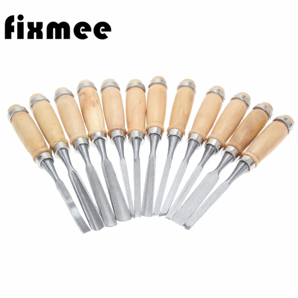 

fixmee Professional 12PCS Manual Wood Carving Hand Chisel Tool Set Carpenters Woodworking Carving Chisel DIY Detailed Tools