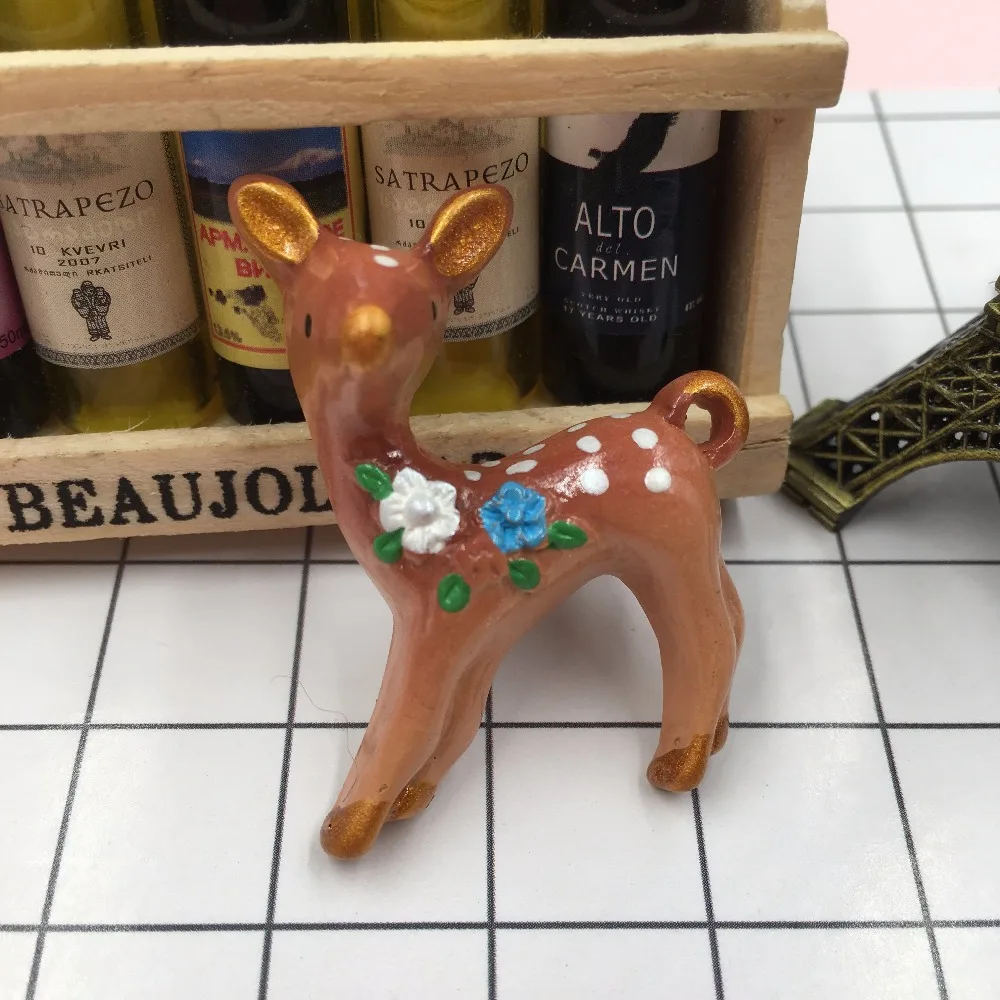 Лидер продаж олень из смолы кабошоны с плоским основанием для украшений