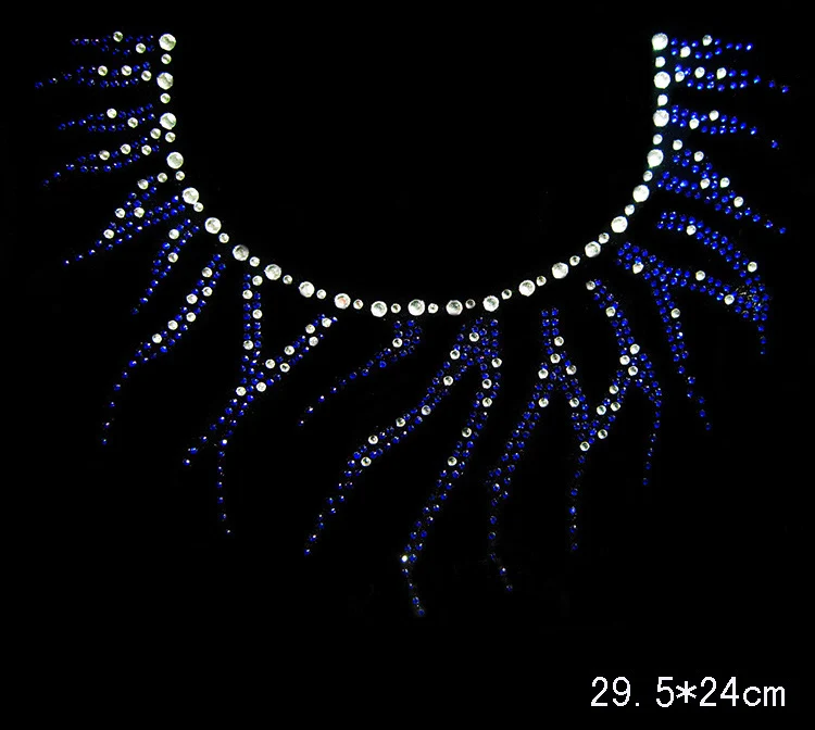 Прозрачный кристалл ожерелье Одежда DIY strass Горячая фиксация аппликация из страз