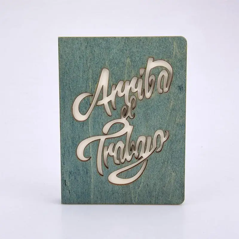 Новый дневник блокнот бумага 128 листов Деревянный чехол креативный твердый