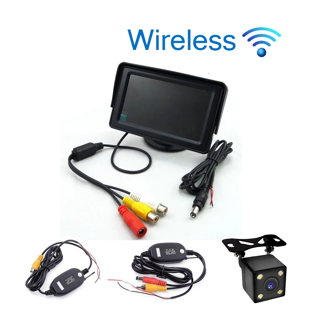 Wireless Car Styling 4.3 inch TFT LCD Screen Car Monitor Display for Rear view Reverse Backup Camera Car TV Display