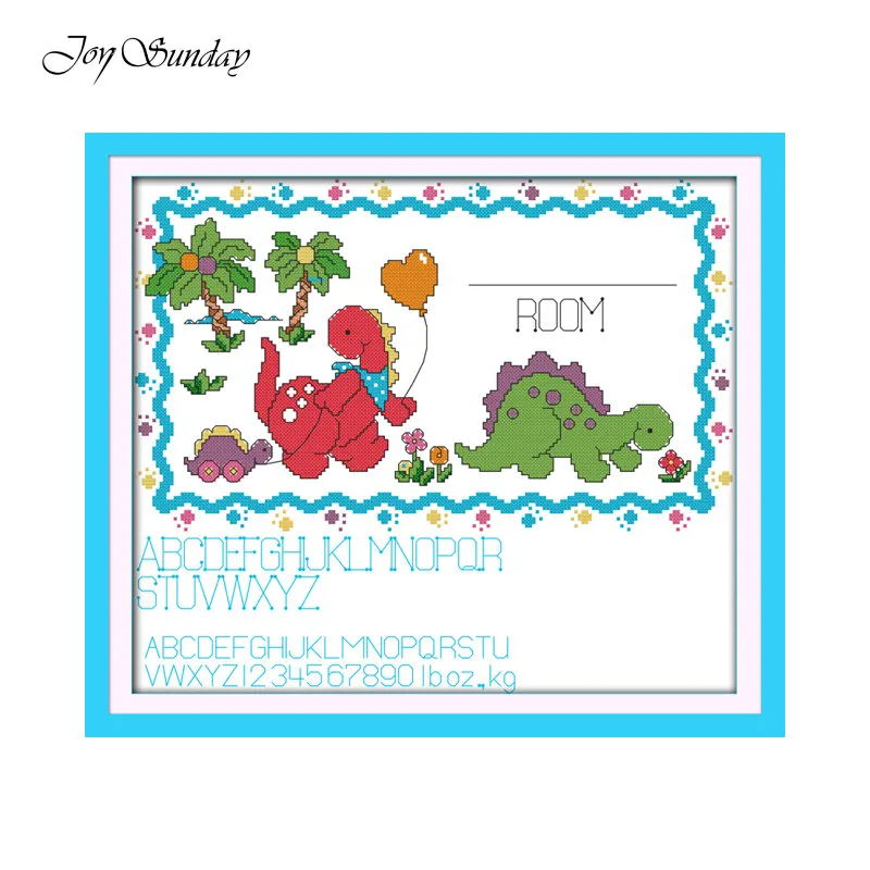 Joy Sunday мультяшная вышивка крестиком DMC 11CT 14CT Счетный крест вышивка динозавр DIY Ручная работа Набор для вышивки наборы для рукоделия - Цвет: Cross Stitch-C063