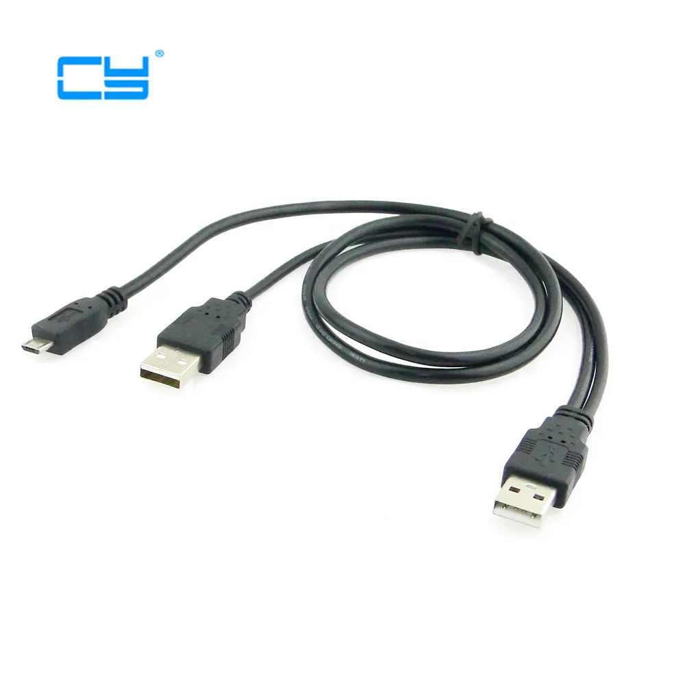 MIcro USB 5PIN Y кабель для передачи данных 2. 0 2 два типа A папа с usb источник питания
