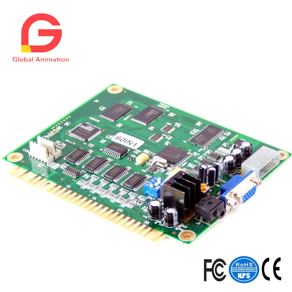 DIY Аркада Ретро Классическая видео игра 60 в 1 PCB Джамма доска | Спорт и развлечения