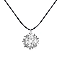 simple style svarog square round pendant star rus amulet ancient slavic talisman statement jewelry pagan men necklace