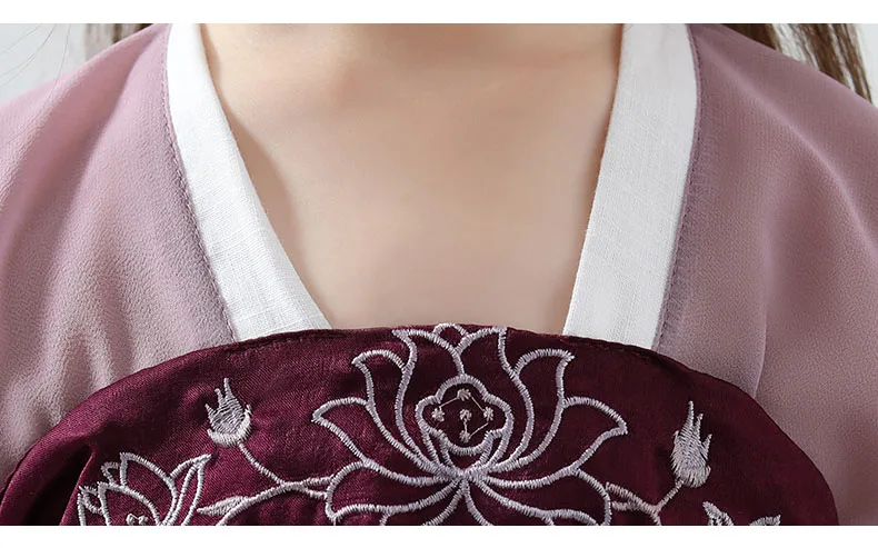 Новые костюмы Hanfu для девочек, Китайская древняя и традиционная одежда, Детский костюм Tang, детский Китайский народный танец, костюмы DQL471