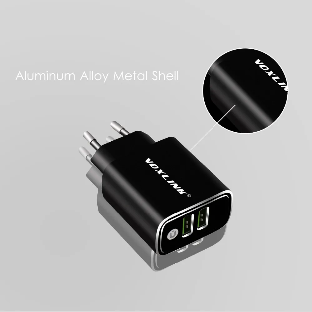 VOXLINK 3.1A Dual USB Wall Зарядное устройство 2 Порты и разъёмы 15 Вт ЕС Plug Быстрый Мобильный