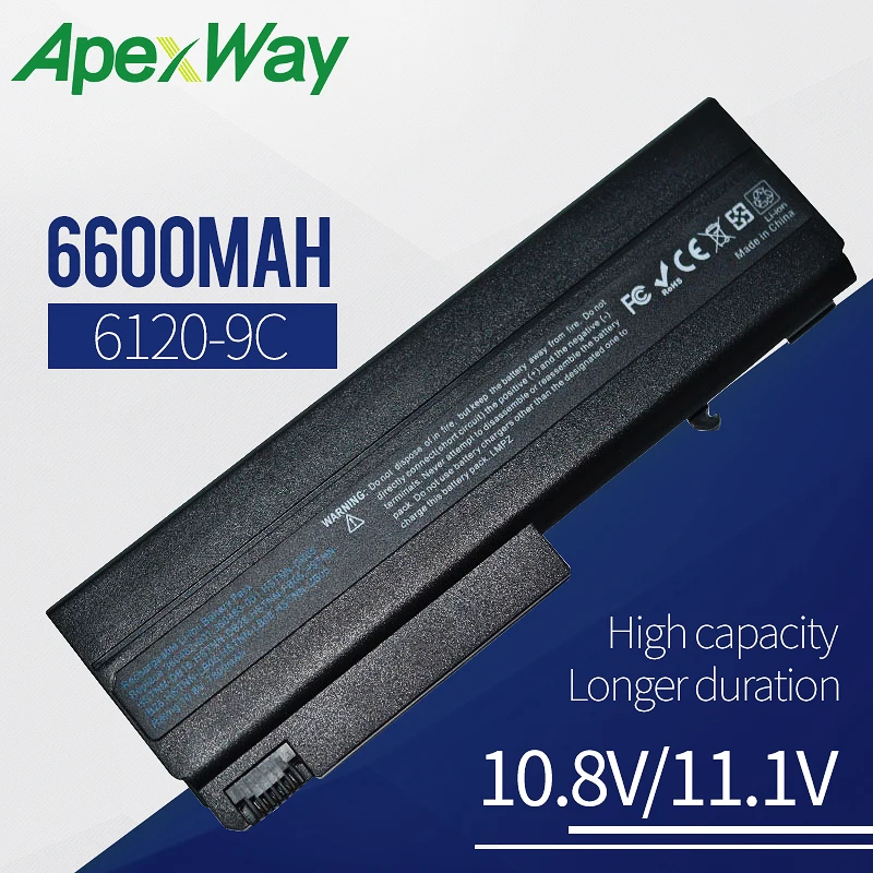 Аккумулятор ApexWay для ноутбука HP COMPAQ NX 6600 5100 6100 6105 6110 6115 6120 6125 6130 6140 6300 6310 6315 6320/CT 6325