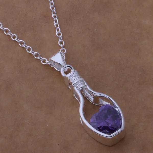 Новое ожерелье с покрытием из серебра 925 пробы Изысканная Милая подвеска в виде