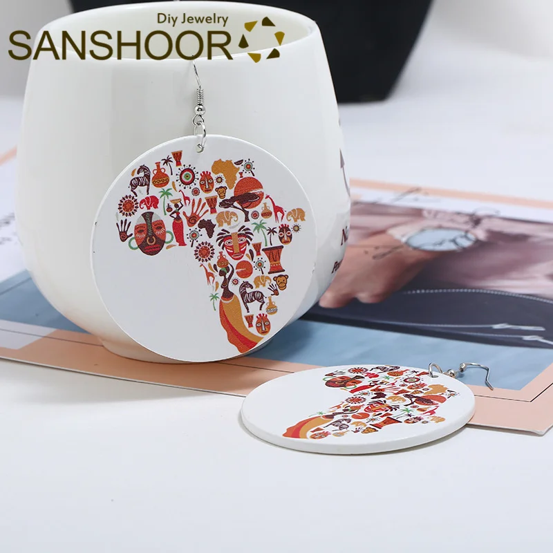 SANSHOOR печатные объединенные африканские символы племенные деревянные