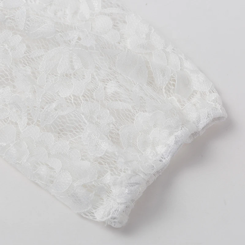 Sexy deep v-neck lace hollow out women dress 2019 Elegant lantern sleeve embroidery short mini White party vestidos | Женская одежда