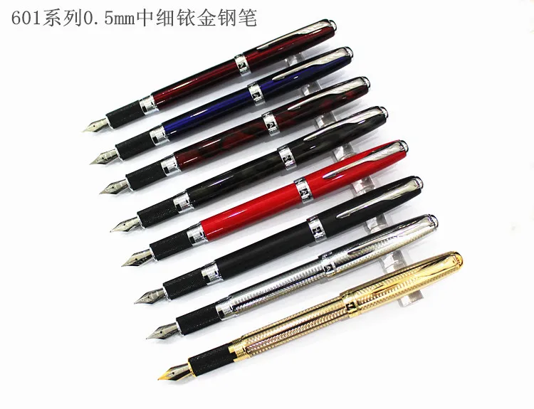 JINHAO 601 бизнес 6 цветов на выбор перьевая ручка со средним наконечником и иридиевым