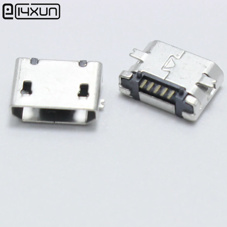 10 шт. 5p Micro USB гнездовой разъем 5pin SMD короткий игольчатый медный корпус порт для