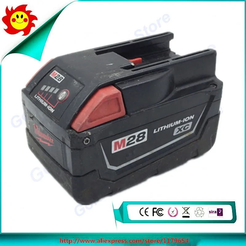 Аккумуляторная литий ионная аккумуляторная батарея для Milwaukee M28 48 11 2830 28 в 3000