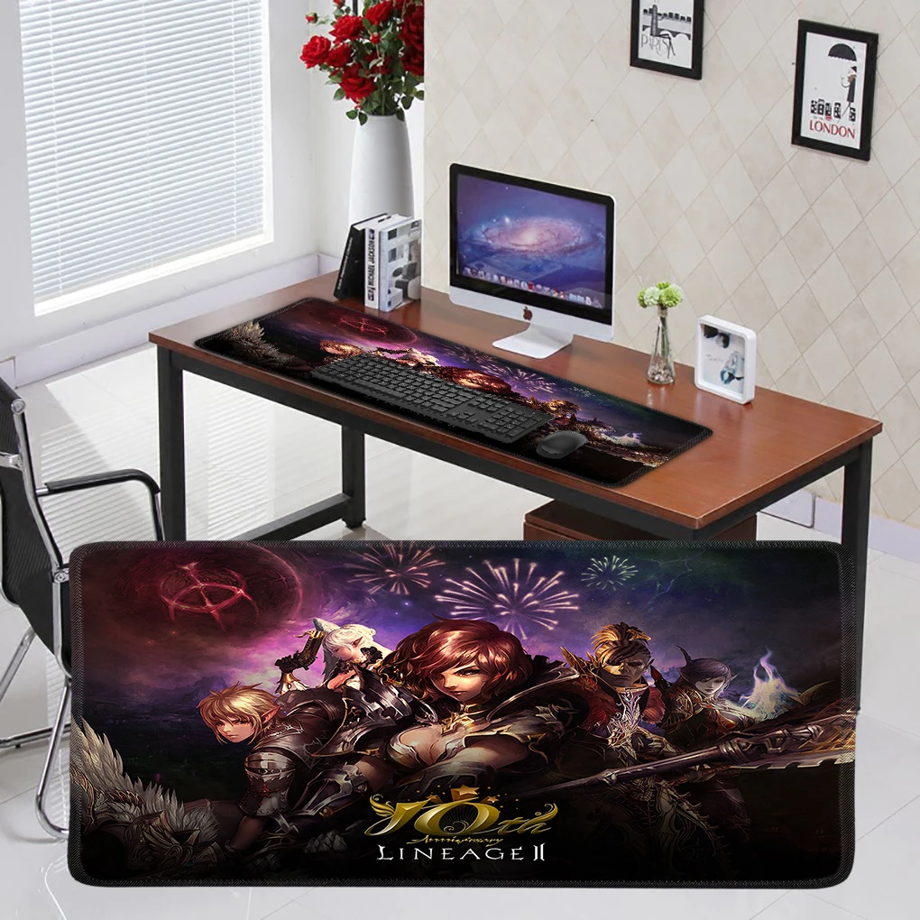 YIMAOC 30*70 cm Large Mouse Pad Gamer Mousepad Rubber Gaming Desk Mat with Locking Edge Lineage 2 | Компьютеры и офис