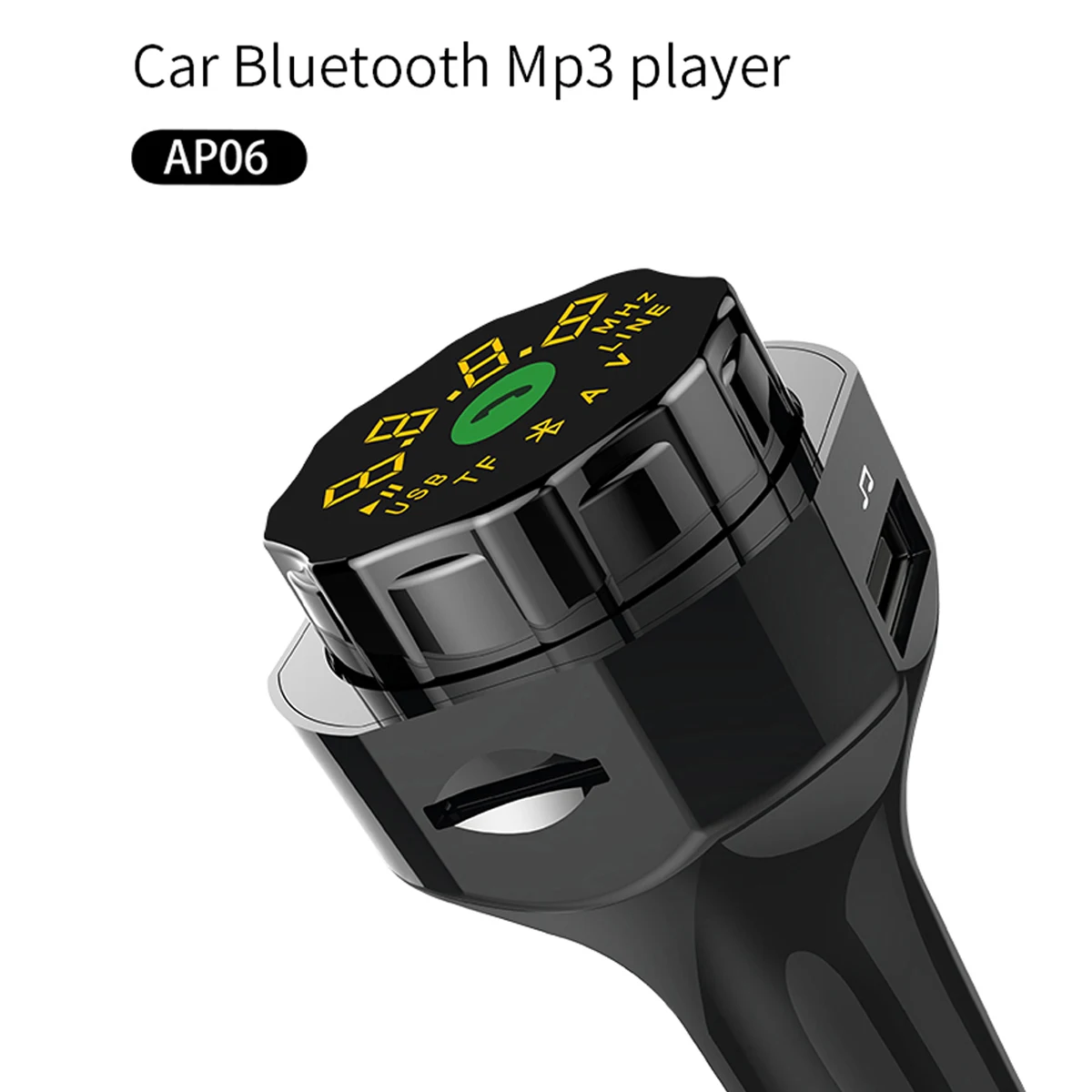 Быстрое Автомобильное зарядное устройство AP06 QC3.0, беспроводной Bluetooth fm-передатчик, mp3-плеер, автомобильный комплект громкой связи с двумя портами USB и AUX
