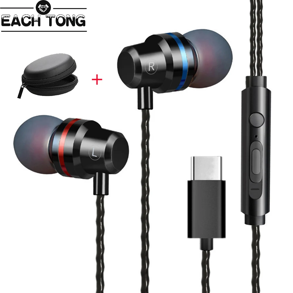 EACHTONG Dyna mi c Drive наушники с разъемом для наушников типа C crophone Xiaomi 6 8 huawei Letv