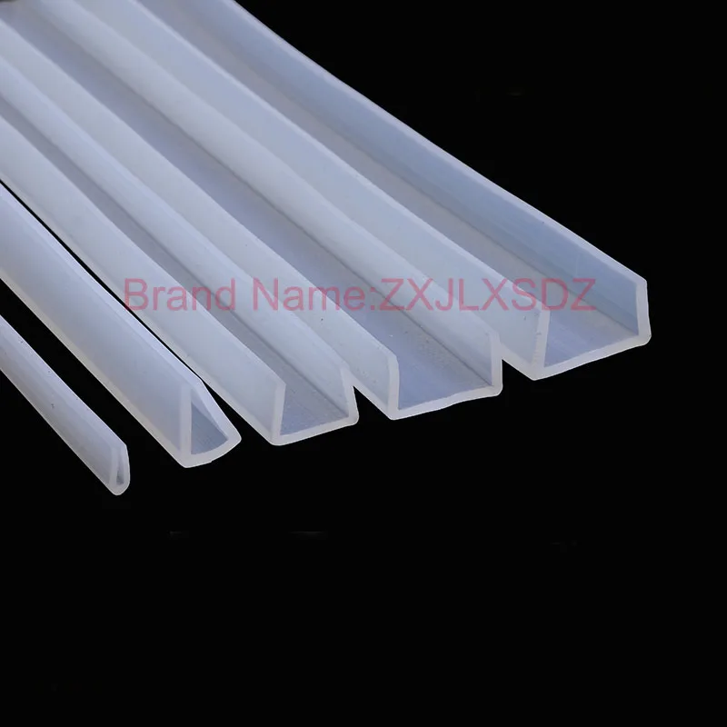 

1 Meter U-shaped silicone rubber shower door and window gasket glass sealing strip weatherstrip edge guard