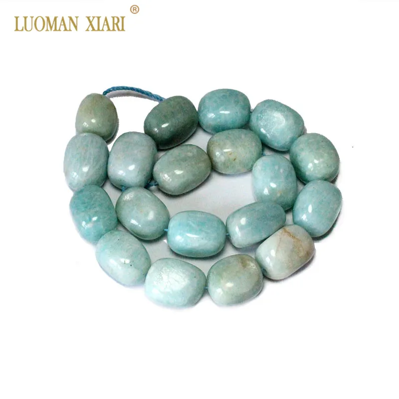 Blue Amazonite AAA натуральный драгоценный камень розовые кристаллы аметиста уникальные почти овальные формы каменные бусины для самостоятельного изготовления ювелирных изделий браслет, ожерелье 15*20 мм - Цвет: Blue Amazonite