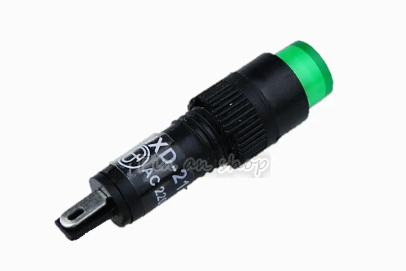 1 шт. NXD-215 8 мм 6V 12V 24V 36V 110V 220V AC DC Панель крепление неоновый Индикатор Пилот