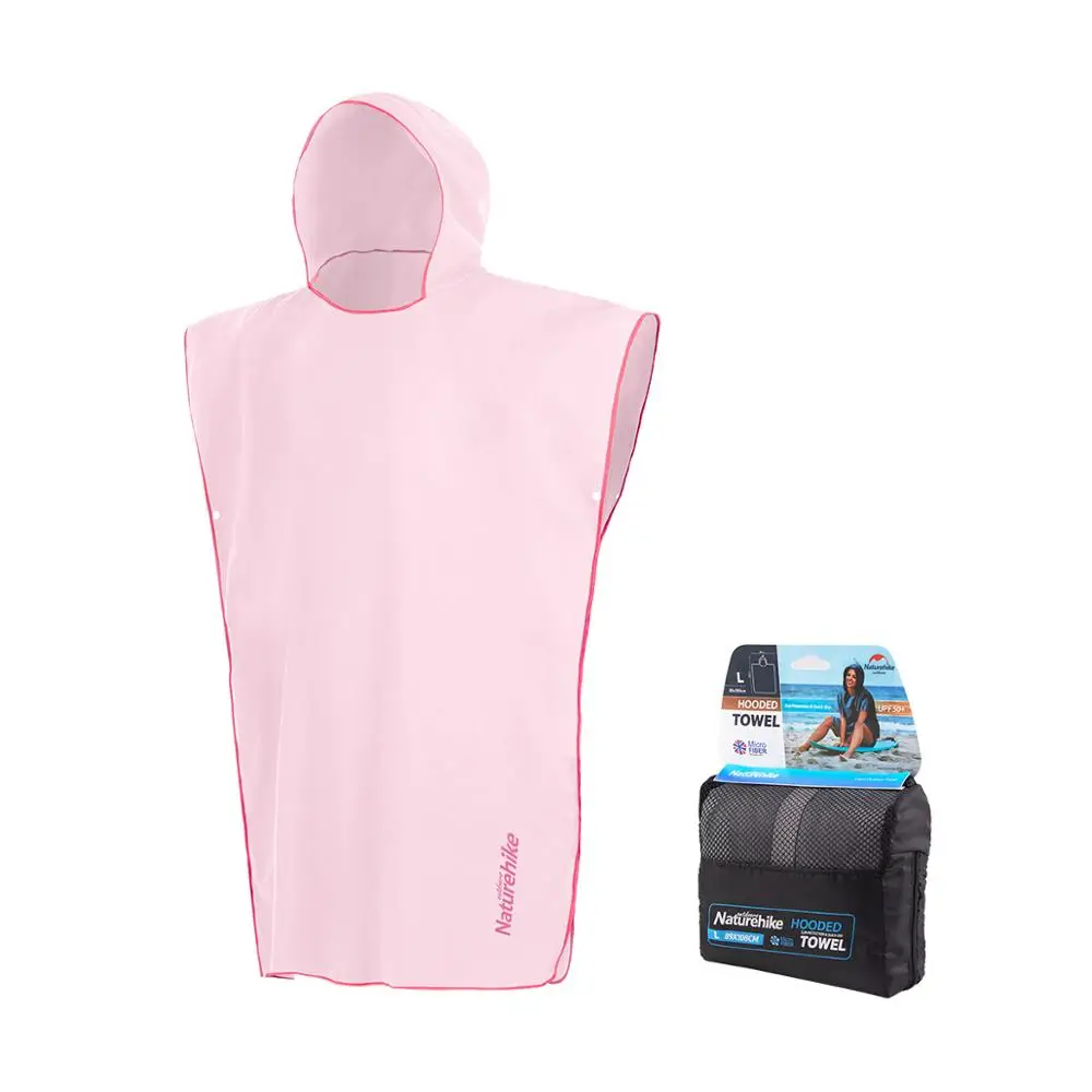 Pink Naturehike Быстрый купальный халат для сушки пляжный Приморский плащ для взрослых мужчин и женщин плавательный банное полотенце-накидка NH18Y050-J - Цвет: Pink