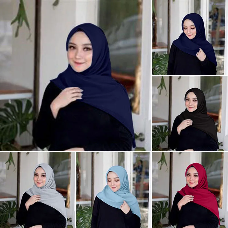 Женский головной убор мусульманский шарф Средний Восток шарфы шаль без рисунка