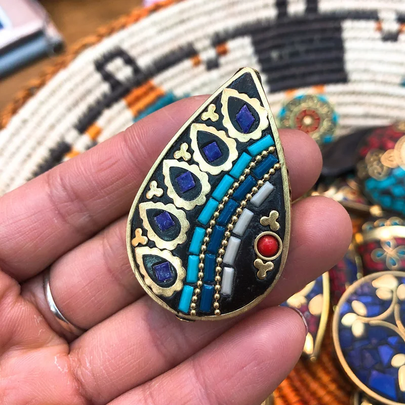5pcs Handmade Nepal Beads Charms Pendant Jewelry Large Buddha Head Necklace For Making Findings | Украшения и аксессуары