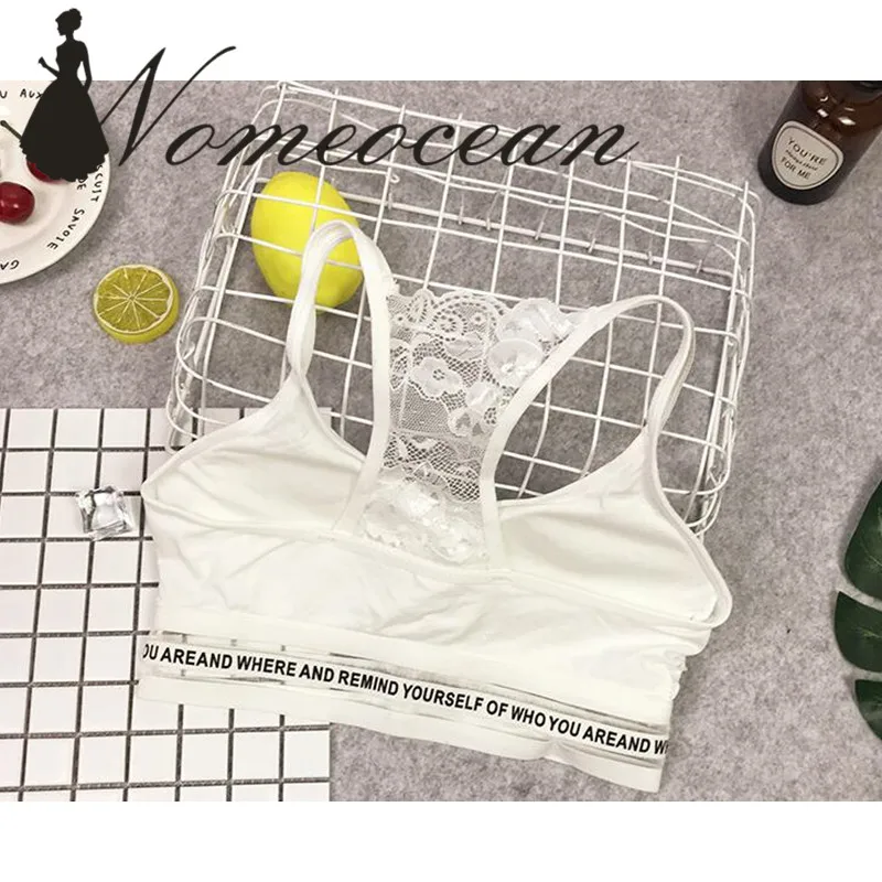 Fashion Women Casual Solid Backless Fitness Lace Camisole Tank Tops Letter Strapless Slim Spaghetti Strap T Shirt Strappy Camis | Женская