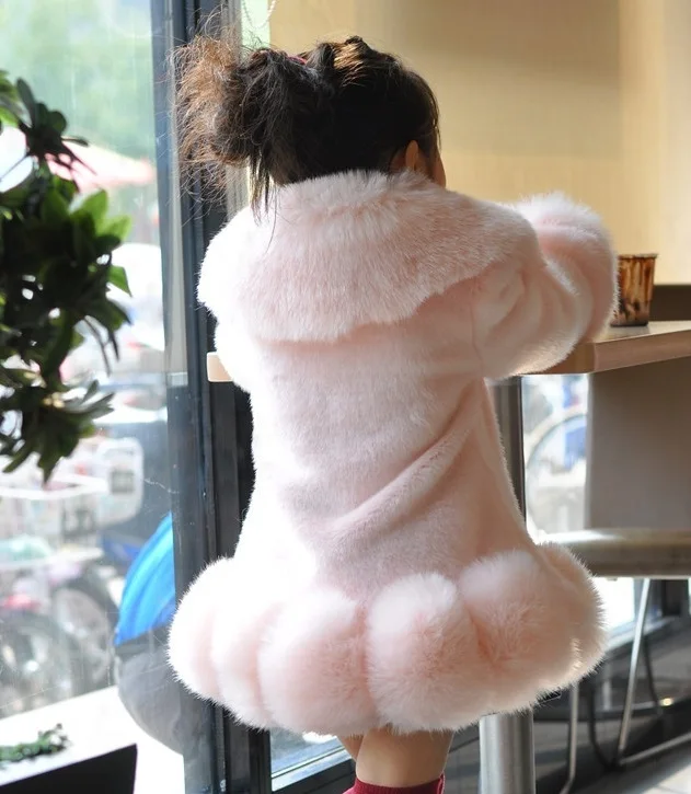 Furry teenage jackets CHILDREN WINTER COAT GIRL FAUX MINK FUR FOX white THICK WARM OVERCOAT FOR winter coat | Детская одежда и