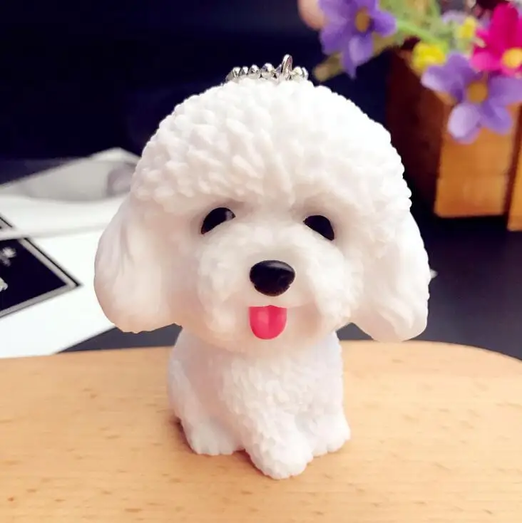 Мультфильм 3D милый питомец собака бульдог автомобиль брелок животное Прекрасный
