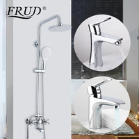 frud shower faucets bath tub mixer bathroom set waterfall faucet bath tub taps wall mount shower system with sink tap faucet