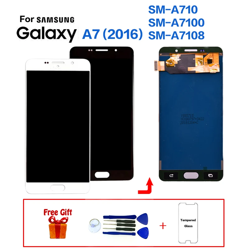 ЖК дисплей TFT для Samsung A7 2016 A710 модуль A710FD A7100 A7108 Замена дисплея замена