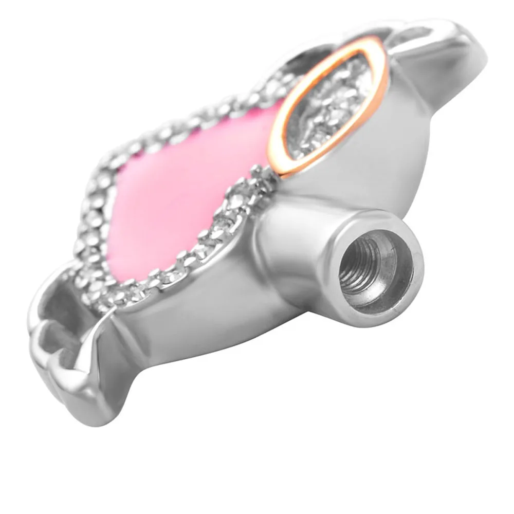 Подвеска ангельские крылья из нержавеющей стали с кристаллами|cremation urn necklace|crystal