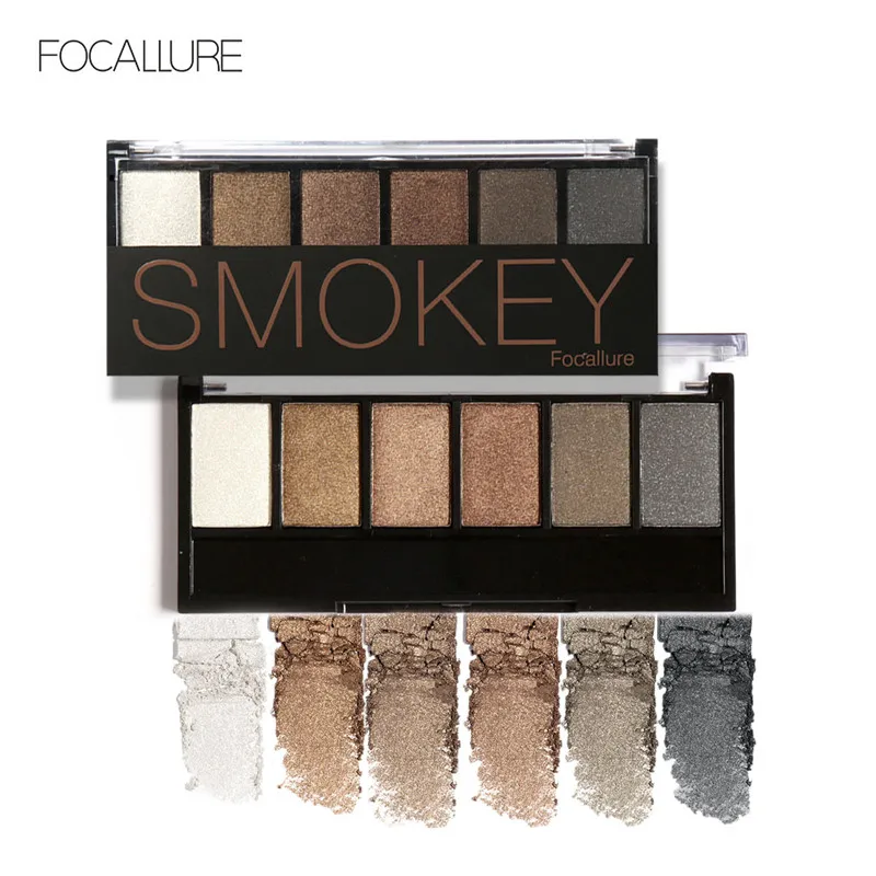 Foclallure 6 цветов дымчатые модные мерцающие матовые палитра теней для век макияж