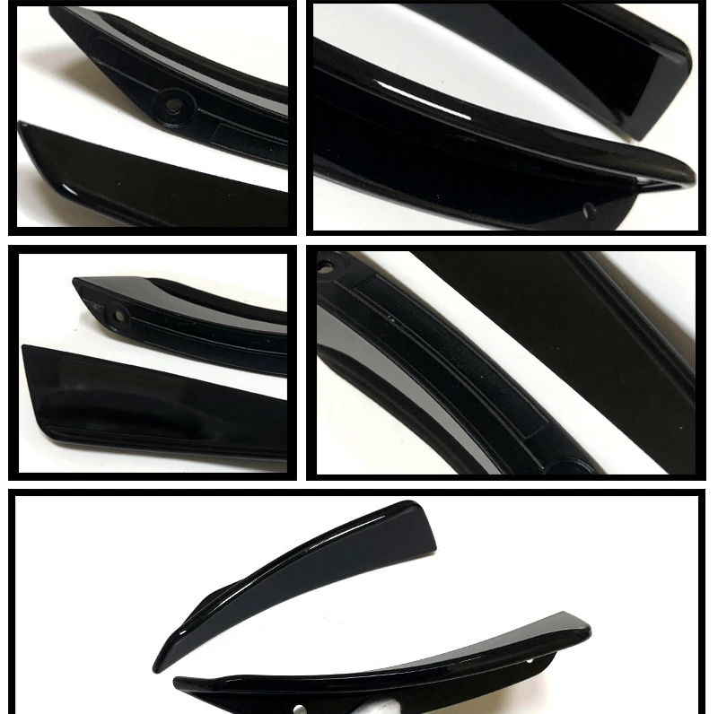 For Mercedes W176 A Class Sports Front Bumper Lip Splitter Canards 2pcs ABS Gloss Black A45 Style A180 A200 A220 A250 2016-2018 |