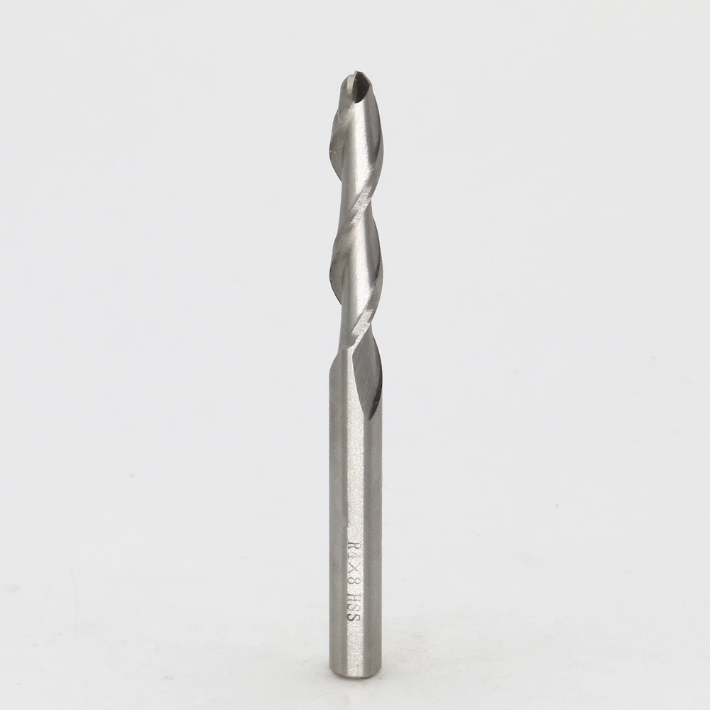

New 2Flute R4 Head 8mm Ball mills Milling tools Ball end mills CNC tools W4Mo3Cr4V1 HSS & Aluminium R4*8*19*95mm