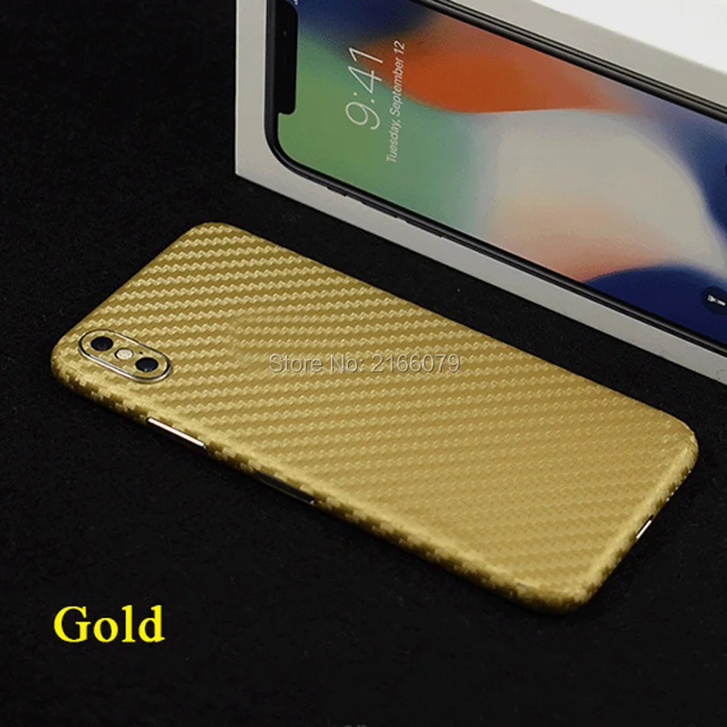 For Apple iPhone X / Xs Max New Back Cover Decal Rear Skin 3D Carbon Fiber Phone Protective Sticker Film (Not a Case) |