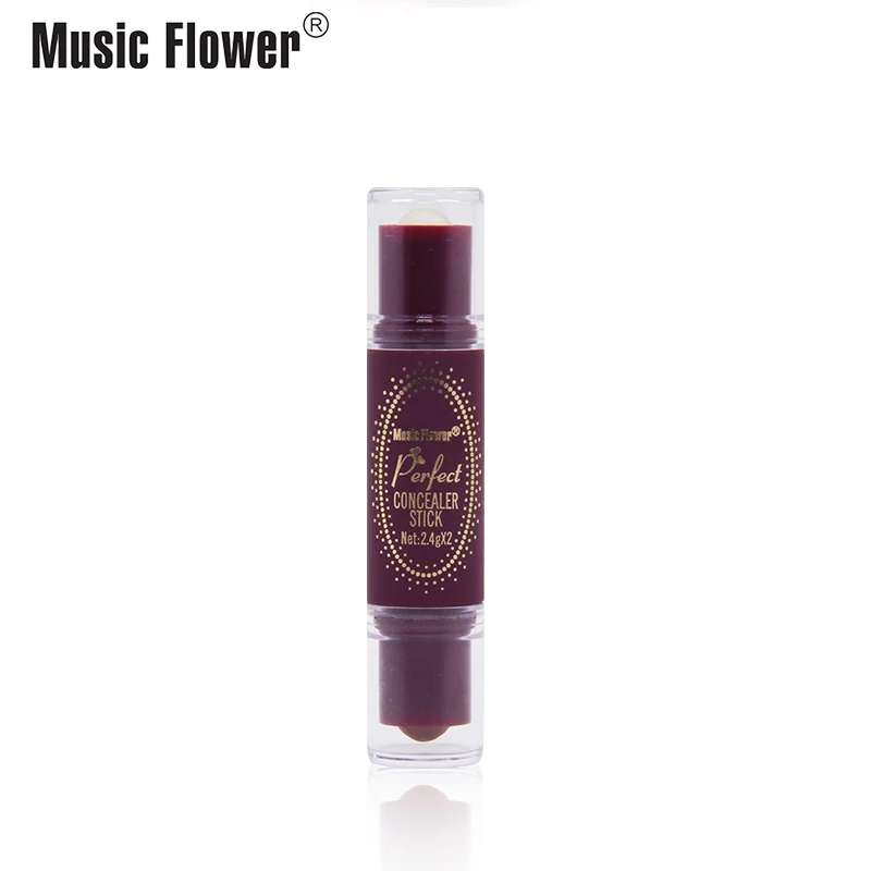 Music Flower Двусторонний карандаш-консилер корректор шелковистую текстуру покрытия 24 часа в сутки прочного контур лица бронза