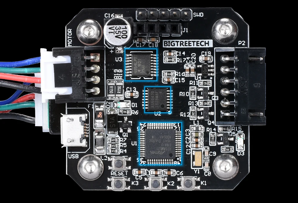 BIGTREETECH 42 Шаговый двигатель замкнутый контур драйвер SERVO42 S42A V1.0 плата управления комплект с OLED 12864 Панель 3d принтер части SKR