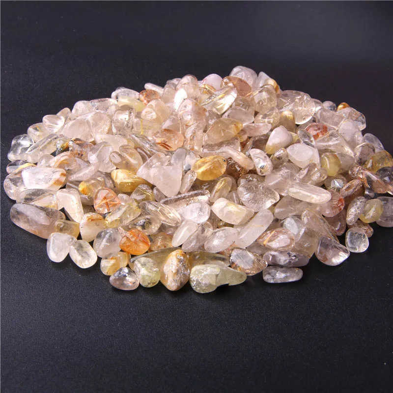 rutilated quartz 50 г смешанные неправильные бусины из фишек Натуральный Необработанный гравий бусины для самостоятельного изготовления ювелирных изделий браслет ожерелье домашний декор - Цвет: rutilated quartz