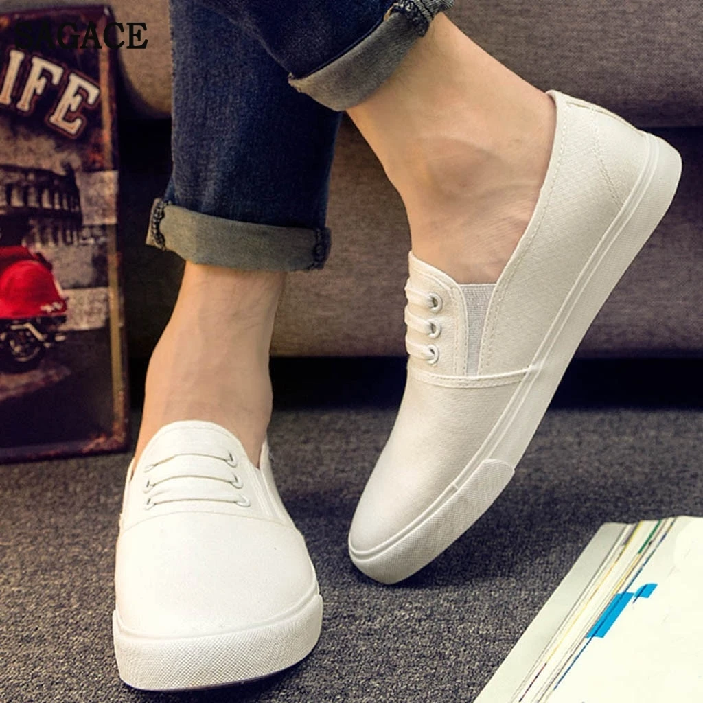 SAGACE/классические женские и мужские однотонные парусиновые туфли Повседневные