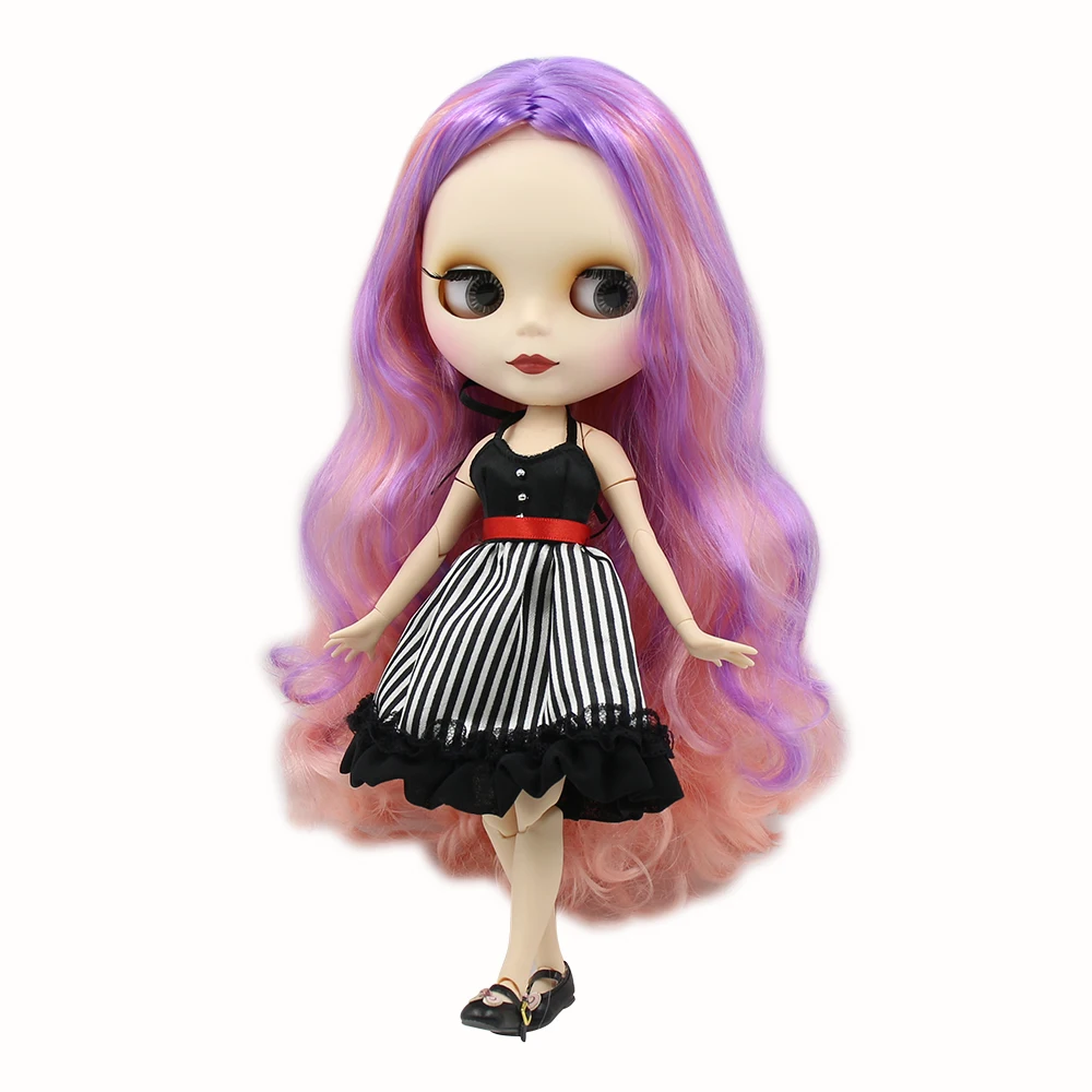 Кукла Blyth ICY DBS 30 см с белой кожей милая розовая Смешанная фиолетовые вьющиеся