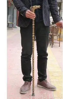 Дедушка на удачу старая народная китайская династия латунная статуя лошади